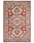 3x4 Red Kuba Afghan Hand Knotted Wool Area Rug